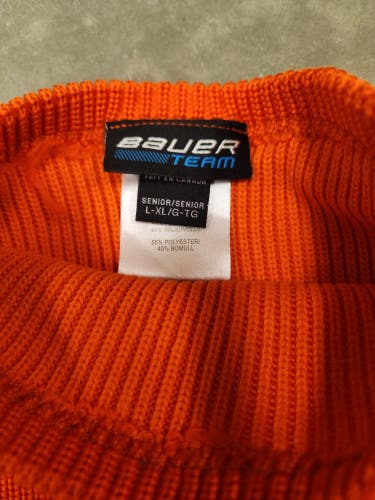 Bauer Team Hockey Socks Orange Senior L/XL Worn Once