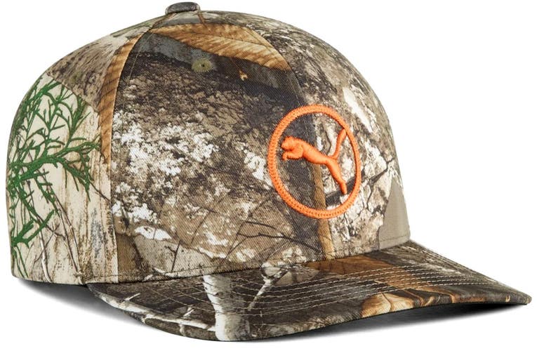 New Puma x Realtree Camo 5-Panel Snapback Golf Hat Cap Adjustable OSFM