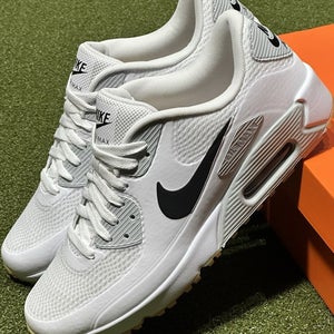 Nike Air Max 90 G Water Resistant Golf Shoes White/Black/Gum Size 9, 10.5 NEW