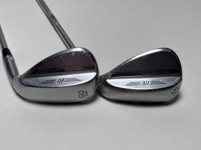 Titleist Vokey SM10 Tour Chrome Wedge Set 56* 8 60* 6 Vokey Wedge Steel Mens RH