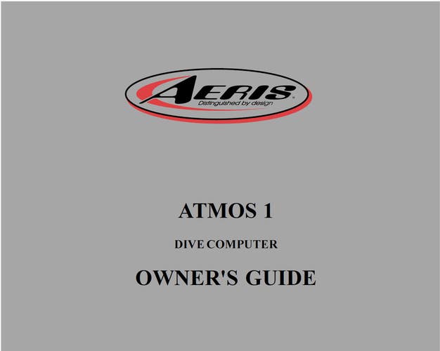 Aeris Atmos 1 Scuba Dive Computer Operating Manual Printed Atmos1 - 60pgs.