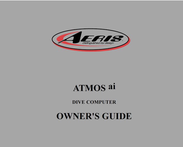 Aeris Atmos ai Scuba Dive Computer Operating Manual Printed Atmosai - 112pgs.