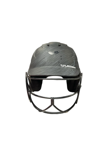Used BoomBah BLK HELMET JR 6 1/4-7 Batting Helmet w/Mask Black One Size 11834-S000050357