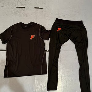 Indy Fuel (ECHL) Black Large Compression Shirt and Pants (New)