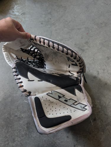 Vintage TPS ice caps glove and blocker set