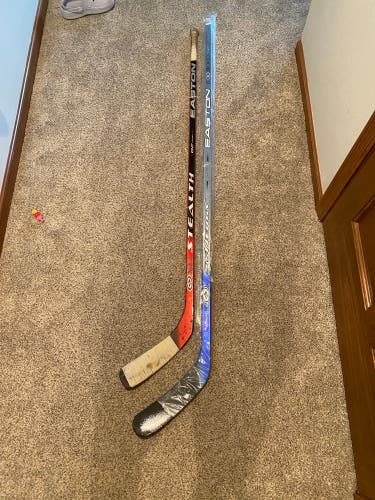 Easton RH Synergy SL Forsberg Prostock 100 Flex (New) & Easton RH CNT Grip 65 flex Iginla (Used)