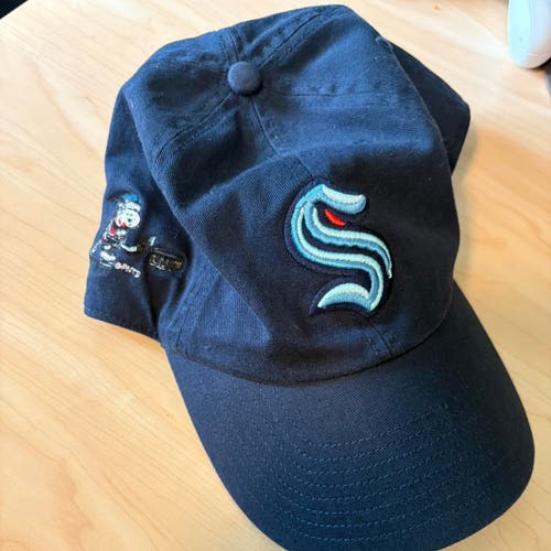 Custom Seattle Kraken NHL Hockey x Peanuts Snoopy '47 Dad Hat Excellent