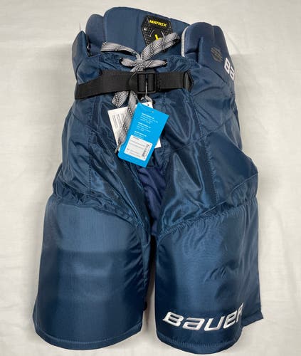NEW Bauer Supreme Matrix Hockey Pants, Intermediate Large, Navy Blue