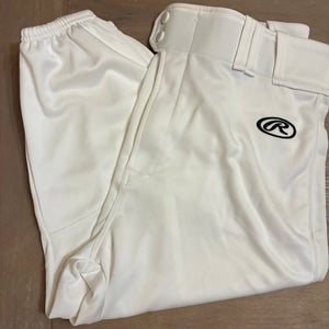 White Men's Large Adult Rawlings Game Pants (New)