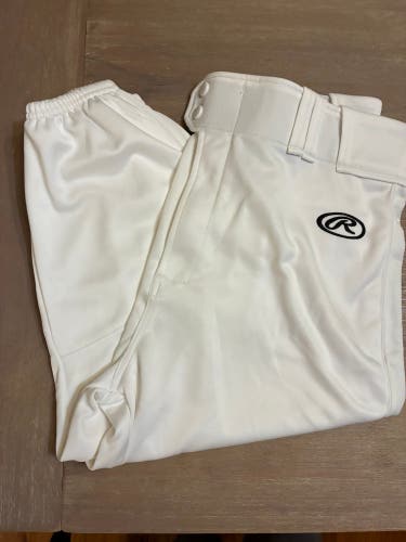 White Men's Large Adult Rawlings Game Pants (New)