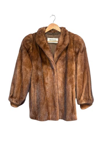 Size M - Messala Vintage Dark Brown Mink Fur Coat / Pre-Owned