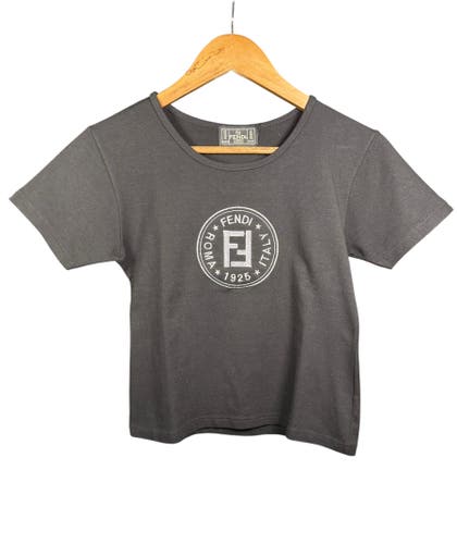 Size S - Fendi Embroidered Logo Top KC6UEZUR7 Pre-Owned