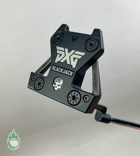 Used Left Handed PXG BlackJack 35" Putter Steel Golf Club w/ Headcover