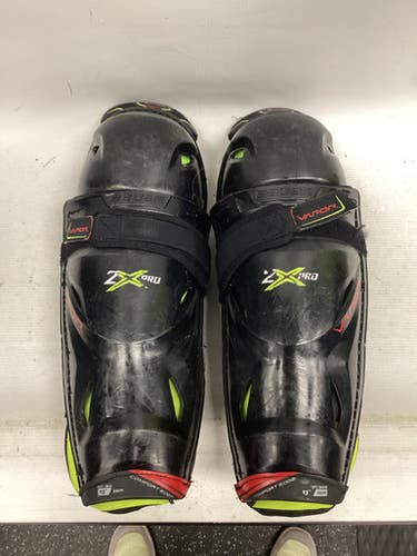 Used Bauer VAPOR 2X PRO Intermediate Shin Guards Black 13" 11851-S000046398