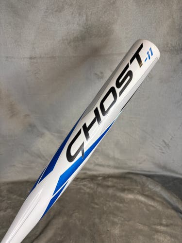 White Easton Ghost Alloy Bat (-11) Alloy 20 oz 31" (Used)