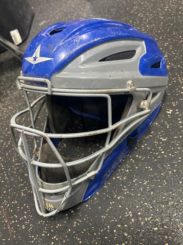 Used All Star HELMET W/MASK Catchers Helmet w/Mask Royal Blue LG 11337-S000485860