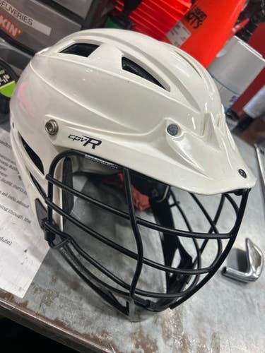 Used Cascade CPVR Lacrosse Helmet White Fits all 11337-S000485729