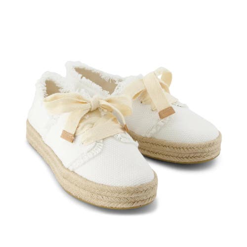 Toms Carolina 10021879T-100 Flats Women's US 7 White Lace Up Espadrille RHS8227