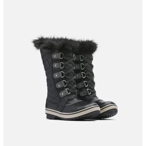 Sorel Tofino II 1690541-010 Kids 5 Black Faux Fur Waterproof Winter Boot RHS8393