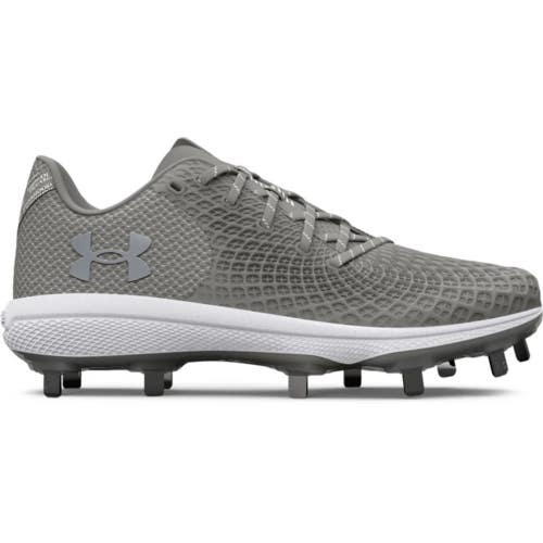 Under Armour Glyde 2 MT 3026601-102 Women's US 8.5 Gray Softball Cleats RHS8217