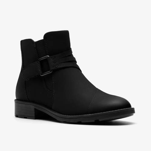 Clarks Adalynn Faye 26184067 Boots Women's 10 B Black Nubuck Ankle Bootie MEW505