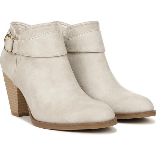 Dr. Scholl's Kickstart Boots Women 8.5M Oyster Leather Block Heel Bootie KHD2562