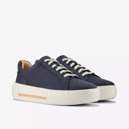 Clarks Hollyhock Walk 26178029 Sneakers Women's US 9.5 Navy Nubuck Shoes LIQ706