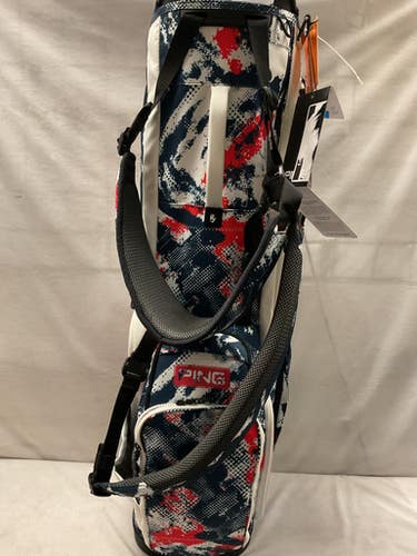 Used Ping HOOFER Mens Stand Bag Red 11490-S000272823