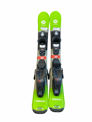 Used Rossignol TERRAIN Boys DH Ski/Binding Green 80 cm 11706-S000376569