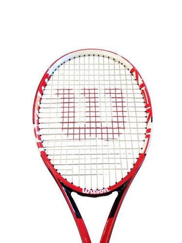Used Wilson NANO CARBON Adult Tennis Racquet Red 4 3/8" 11760-S000091410