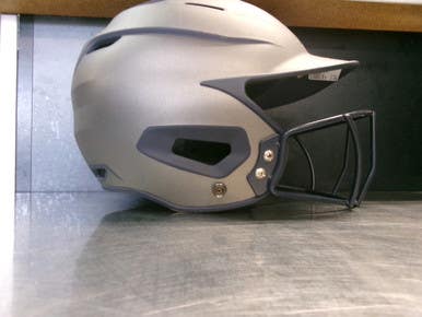 Used BoomBah HELMET WITH MASK Batting Helmet w/Mask Grey SM 11868-S000069379