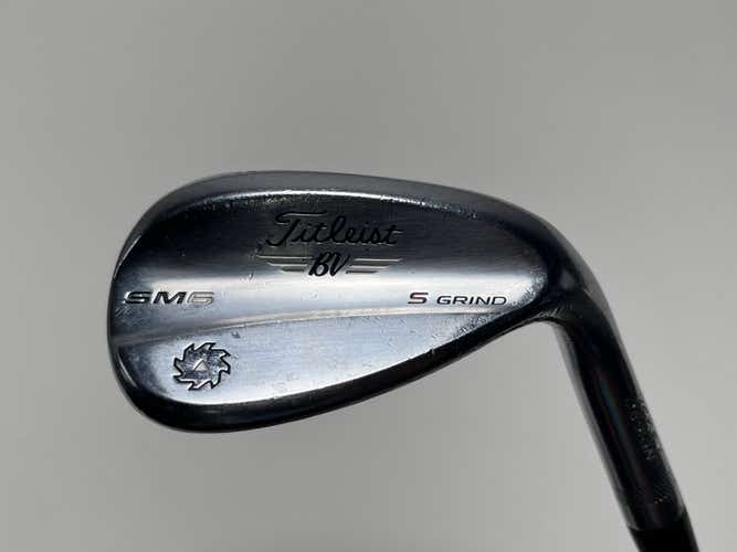 Titleist Vokey SM6 Tour Chrome Wedge 58* 10 Bounce S-Grind Wedge Steel Mens RH