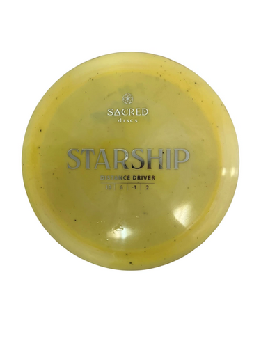 Used Sacred Alchemy Starship 174g Disc Golf Driver Yellow  11692-S000150745