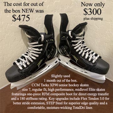 CCM Tacks XF Hockey Skates Regular Width 7 (Used)