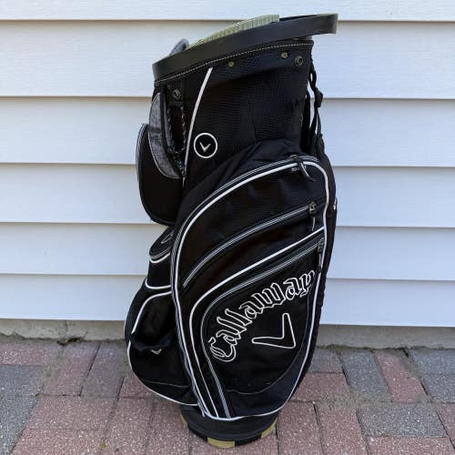 Callaway 14 Way Golf Cart Bag Black White With Raincover