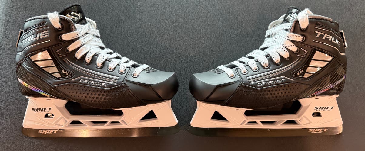 True Catalyst 9x4 Ice Hockey Goalie Skates Senior 7 As New!!