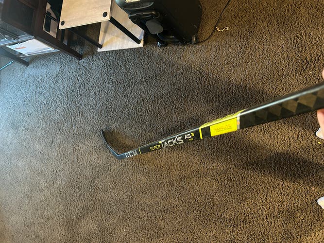 Senior CCM Super Tacks AS3 Pro Left Hand Hockey Stick P90 95 Flex Pro Stock (Used)