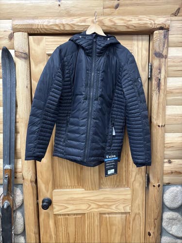 Kuhl Spyfire Hoody Jacket Mens Large Black Goose Down 800 Fill Puffer Outdoor