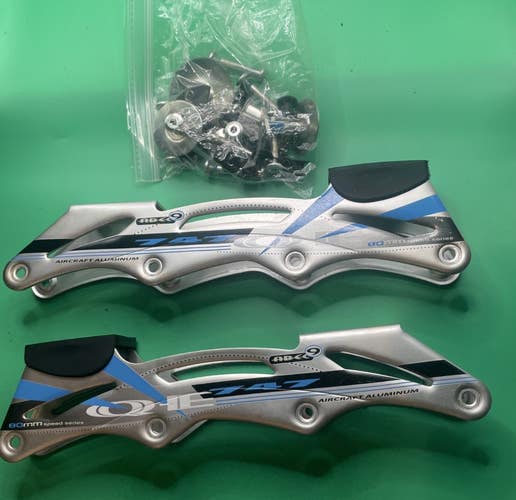 Roller Derby QE 747 80mm Inline Skate Silver Aluminum Frames Chassis