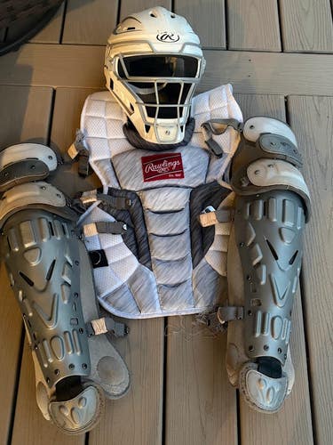White Rawlings Velo 2.0 Catcher's Set (Used)