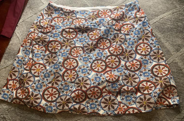 Foray Golf Skort Womens M Tuscan Native Circle Skirt Pockets 4-Way Stretch