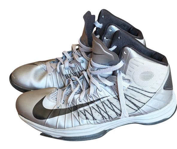 Needs Repairs - Nike Lunar Hyperdunk High Top Shoes - Wolf Grey/Black 2012