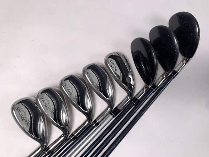 Callaway Solaire Hybrid Iron Set 5H-7H 8-PW+GW+SW 55g Ladies Graphite Womens RH