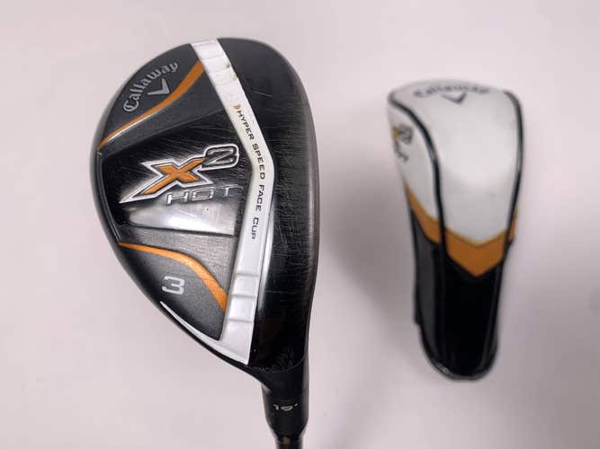 Callaway X2 Hot 3 Hybrid 19* 65g Stiff Graphite Mens RH HC Midsize Grip