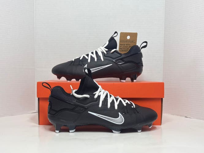 Black Men's Size M 8.0 (W 9.5) Adult Nike Huarache 9 Elite Low Low Top Molded Cleats (New) FD0089
