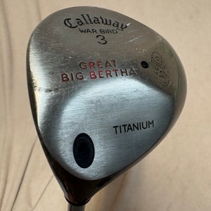 Men's Callaway Great Big Bertha WarBird LHand Fairway Wood Regular Flex 3 Wood Graphite Shaft (Used)