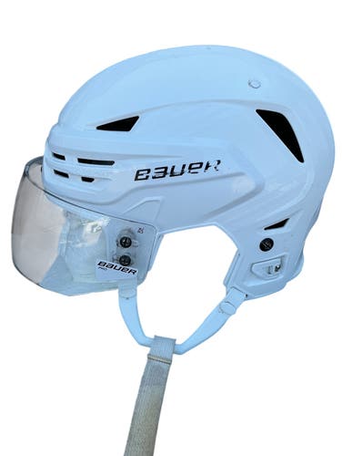 Bauer Re-Akt 85 Pro Stock Hockey Helmet Visor Combo Medium White (Used) 78004