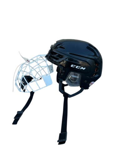 CCM Tacks 710 Pro Stock Hockey Helmet Cage Combo Large Black (Used) 78008