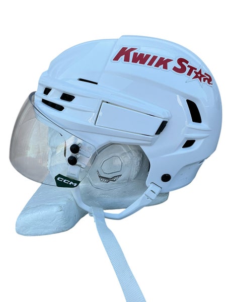CCM Super Tacks X Pro Stock Hockey Helmet Visor Combo Small White WILD (Used) 78009