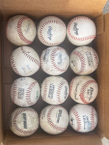 (1 Dozen) Rawlings, Wilson, Marucci and Baden Official League Baseballs 12 Pack Raised Seam.